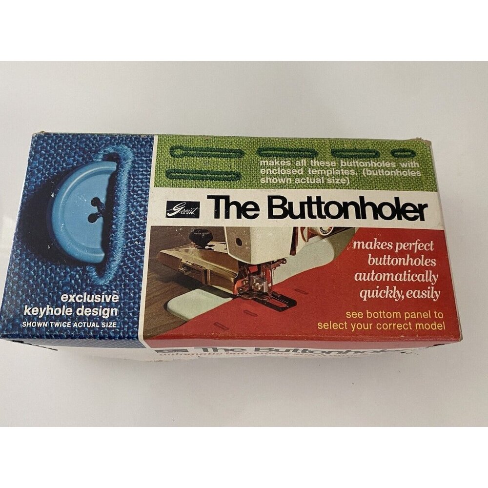 GREIST # 5 The Buttonholer Button Hole Attachment‎ Singer Slant Keyhole Design